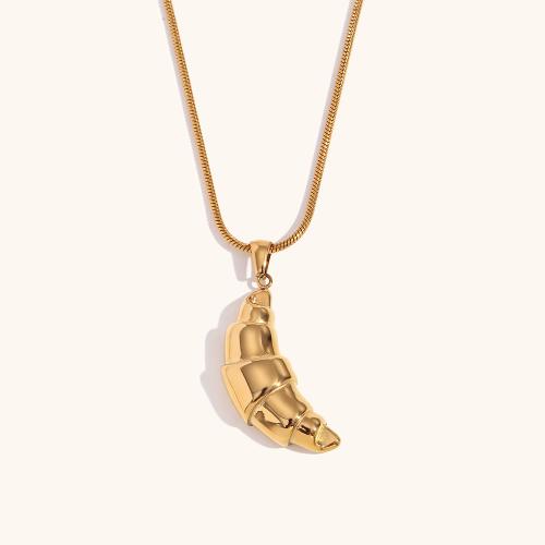 Edelstahl Schmuck Halskette, 304 Edelstahl, mit Verlängerungskettchen von 5cm, 18K vergoldet, Modeschmuck & für Frau, goldfarben, 40mm, Länge:ca. 40 cm, verkauft von PC