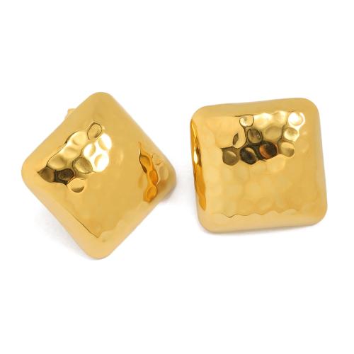 Edelstahl Stud Ohrring, 304 Edelstahl, Modeschmuck & für Frau, goldfarben, 21.6mm, verkauft von Paar