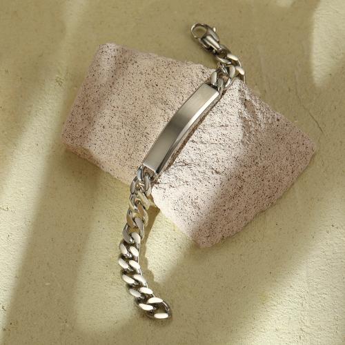 Stainless Steel Chain Bracelets, 304 Stainless Steel, plated, for man 