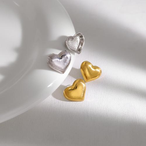 Stainless Steel Stud Earring, 304 Stainless Steel, Heart, fashion jewelry & for woman 