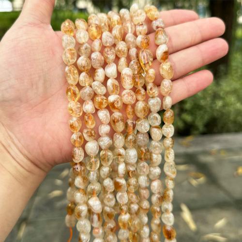 Citrin Naturperlen, Gelbquarz Perlen, Klumpen, DIY & verschiedene Größen vorhanden, Länge:ca. 38 cm, verkauft von Strang
