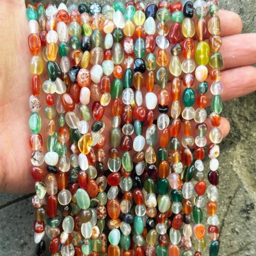 Natürliche Malachit Achat Perlen, Klumpen, DIY, beads length 5-8mm, Länge:ca. 38 cm, verkauft von Strang