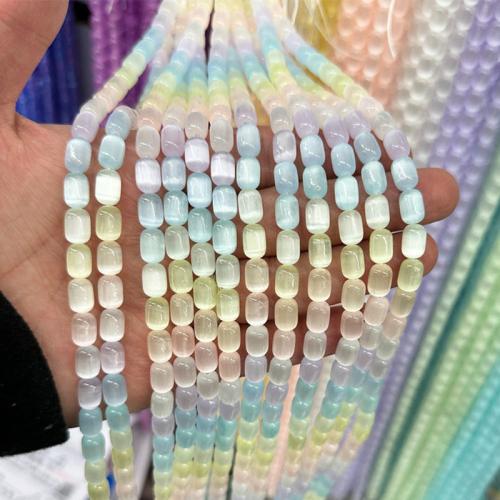 Einzelne Edelstein Perlen, Gipsstein, DIY, keine, 6x9mm, Länge:ca. 38 cm, ca. 40PCs/Strang, verkauft von Strang