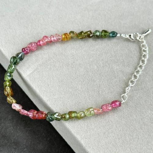tourmaline bracelet, avec laiton, pepite, bijoux de mode & pour femme, beads length 4-6mm Environ 6-8 pouce, Vendu par PC