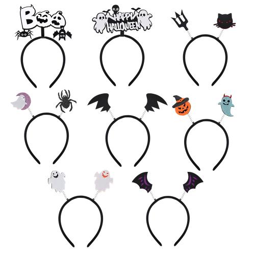 Plástico Banda de pelo, con Fieltro, Diseño de Halloween & diferentes estilos para la opción, Negro, Vendido por UD