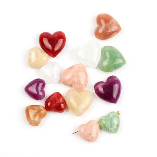Perle acrylique, coeur, DIY & normes différentes pour le choix, couleurs mélangées Environ 2mm, Vendu par sac
