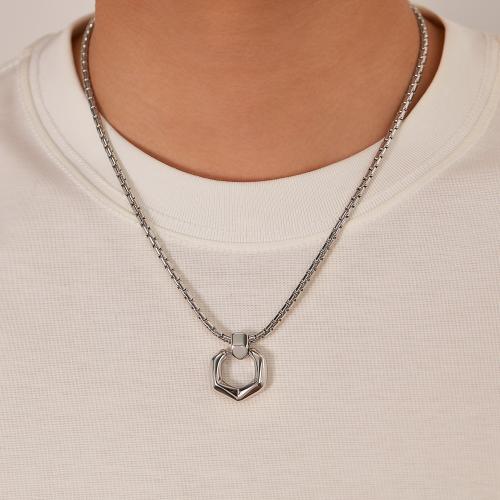 Stainless Steel Jewelry Necklace, 304 Stainless Steel, with 5cm extender chain, Vacuum Ion Plating, for man .5 cm 