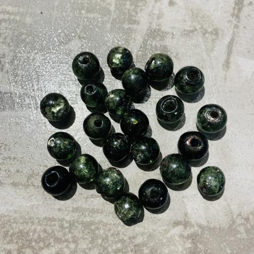 Abalorios de Cristal Murano hecho a mano, Cristal de murano, Bricolaje, verde, 14x13mm, Vendido por UD