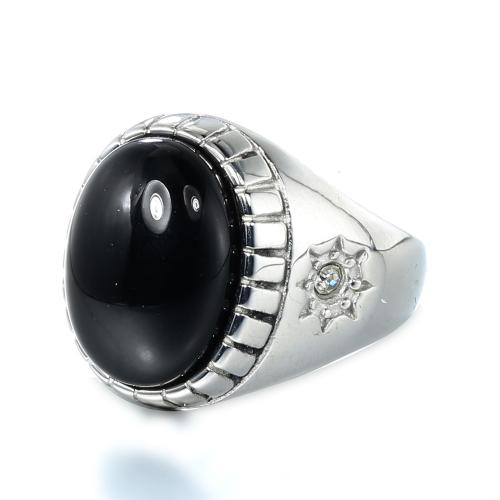 ジェムス トーンのステンレス鋼の指環, 304ステンレススチール, とともに ジェムストーン, メッキ, ファッションジュエリー & ユニセックス & 異なるサイズの選択 & ライン石のある, 無色, 売り手 パソコン