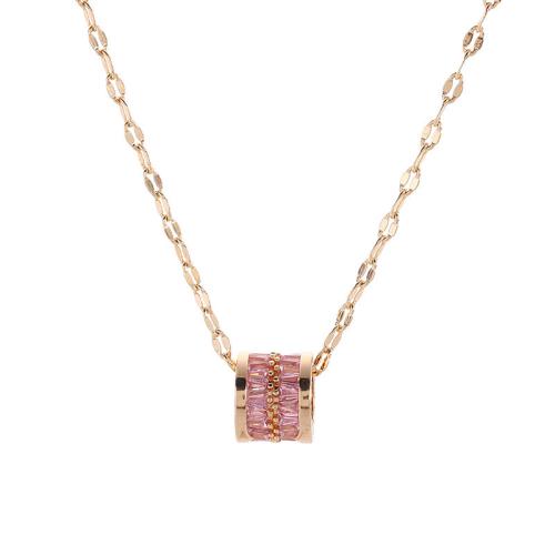 Titan Schmuck Halskette, Titanstahl, 18K vergoldet, Modeschmuck & für Frau & mit Strass, keine, Länge:ca. 31-40 cm, verkauft von PC