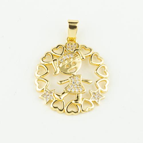 metal, chapado en oro real, Bricolaje & micro arcilla de zirconia cúbica, dorado, Vendido por UD