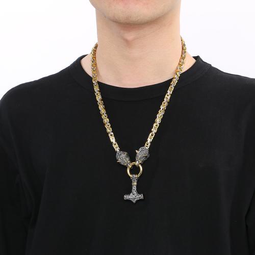 Edelstahl Schmuck Halskette, 304 Edelstahl, Vakuum-Ionen-Beschichtung, für den Menschen, keine, verkauft von PC