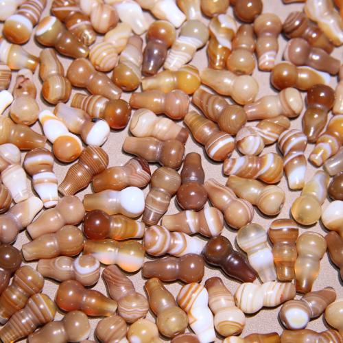 Perles agates, Agate, calebasse, envoyé au hasard & DIY, couleur de café Vendu par PC