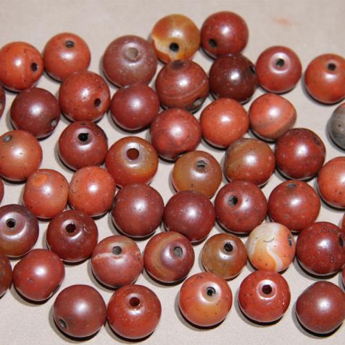 Perles agates, Agate, Rond, envoyé au hasard & DIY & fleuri, rouge Vendu par PC