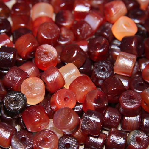 Perles agates, Agate, pilier, envoyé au hasard & DIY, rouge Vendu par PC