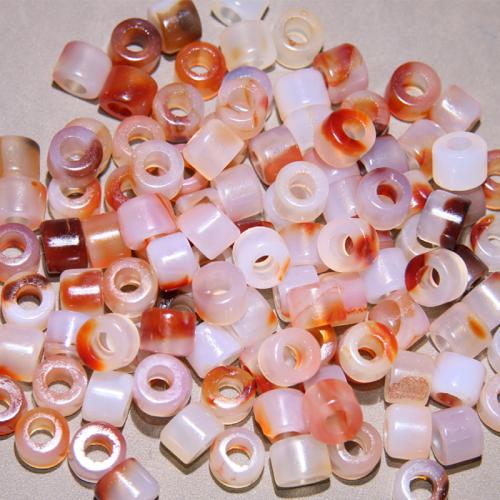 Perles agates, Agate, tube rond, envoyé au hasard & DIY Environ 5mm, Vendu par PC