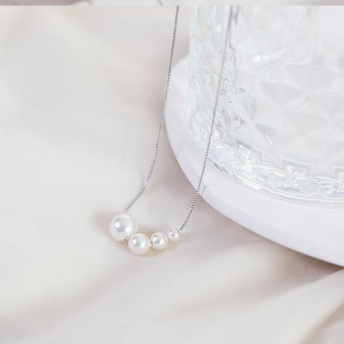 Handgemachte Messinghalskette, Messing, mit Kunststoff Perlen, Modeschmuck & für Frau, keine, Länge:ca. 45 cm, verkauft von PC