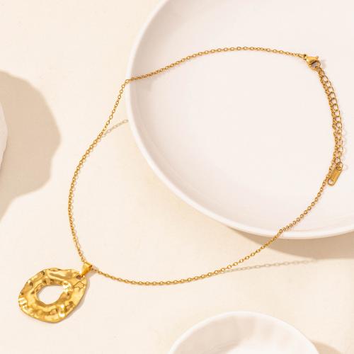 Edelstahl Schmuck Halskette, 304 Edelstahl, mit Verlängerungskettchen von 5cm, Vakuum-Ionen-Beschichtung, Modeschmuck & verschiedene Größen vorhanden & für Frau, keine, Länge:ca. 40 cm, verkauft von PC