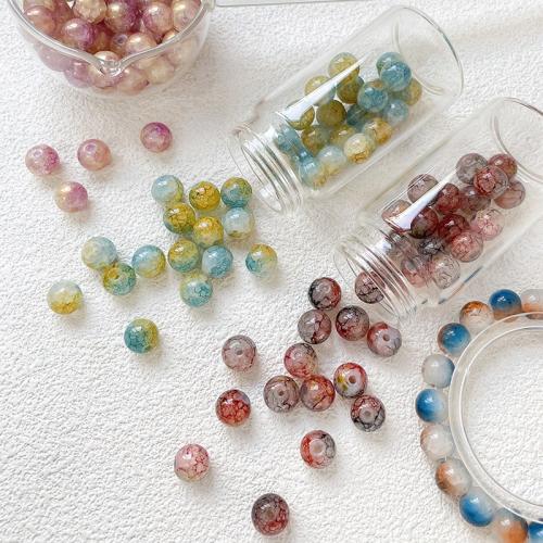 Handgefertigte Lampwork Perlen, rund, DIY & Knistern, keine, 10mm, Bohrung:ca. 1.4mm, 10PCs/Tasche, verkauft von Tasche