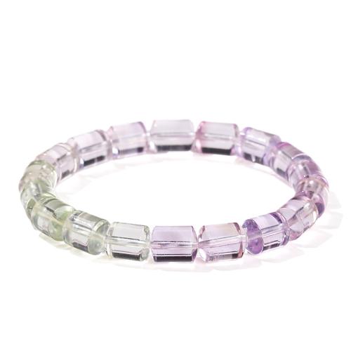 quartz vert bracelet, Motif géométrique, fait à la main, bijoux de mode & pour femme, plus de couleurs à choisir, beads length 8-10mm Environ 6-6.5 pouce, Vendu par PC