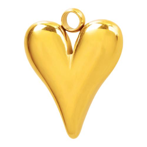 pendentifs de cœur en inox , Acier inoxydable 304, coeur, Placage ionique sous vide, DIY, plus de couleurs à choisir Vendu par PC
