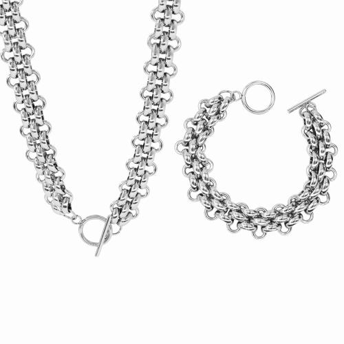 Titanio conjunto de joyas de acero, Partículas de acero, chapado, diferentes estilos para la opción & para mujer, más colores para la opción, Vendido por UD