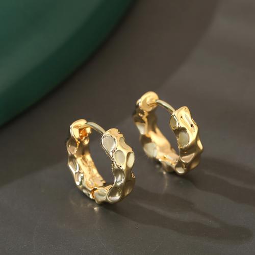 Brass Huggie Anneau d'oreille, laiton, bijoux de mode & pour femme, doré, 22mm, Vendu par paire