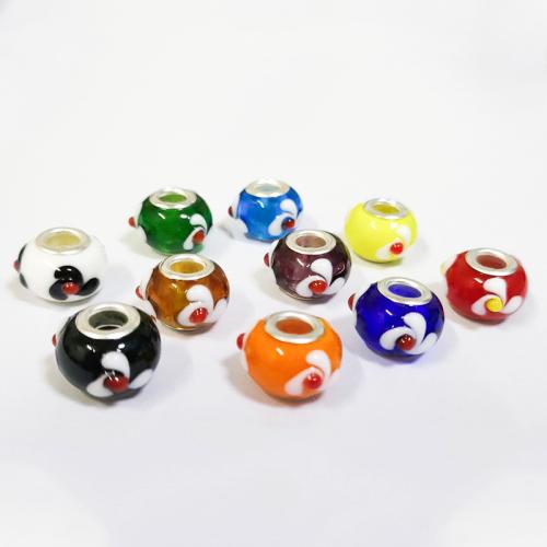 Art und Weise Lampwork European Beads, Einbrennlack, DIY, keine, 10mm, 100PCs/Tasche, verkauft von Tasche
