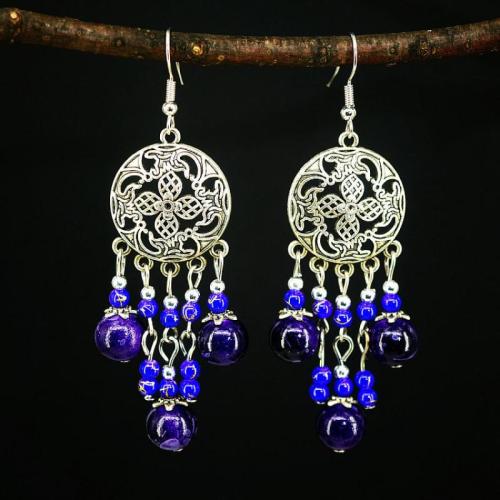 Zinc Alloy Drop Earring, with Plastic, fashion jewelry & for woman 