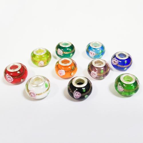 Art und Weise Lampwork European Beads, Einbrennlack, DIY, keine, 10mm, 100PCs/Tasche, verkauft von Tasche