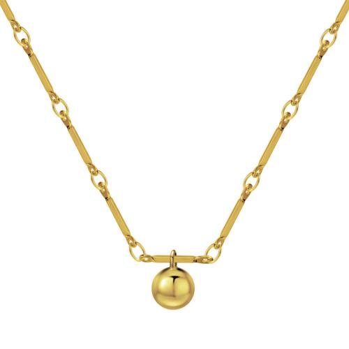 Collar de la joyería de titanio, Partículas de acero, chapado, para mujer, dorado, Vendido por UD