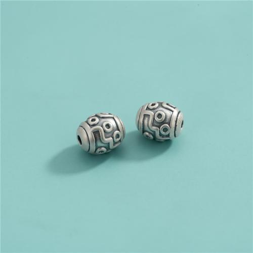 Sterling Silver Spacer Beads, 925 Sterling Silver, barrel, DIY Approx 1.9mm 