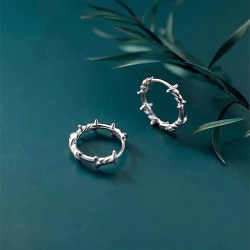 Sterling Silver Hoop Earring, 925 Sterling Silver, fashion jewelry & for woman, 11mm 
