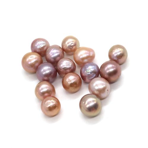 No Hole Cultured Freshwater Pearl Beads, Edison Pearl, Slightly Round, DIY multi-colored 