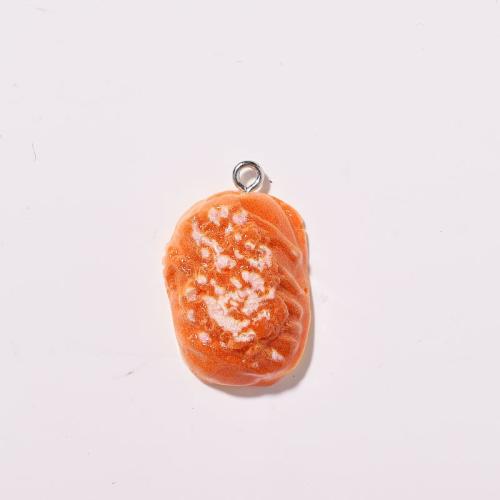 Resin Jewelry Pendant, DIY & enamel, orange 