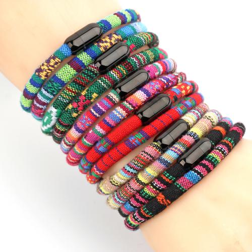 Fashion Jewelry Bracelet, Cloth, with Magnet, Round, for man cm 