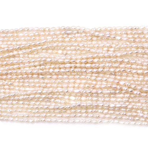 Rice Cultured Freshwater Pearl Beads, DIY, white mm Approx 38 cm 