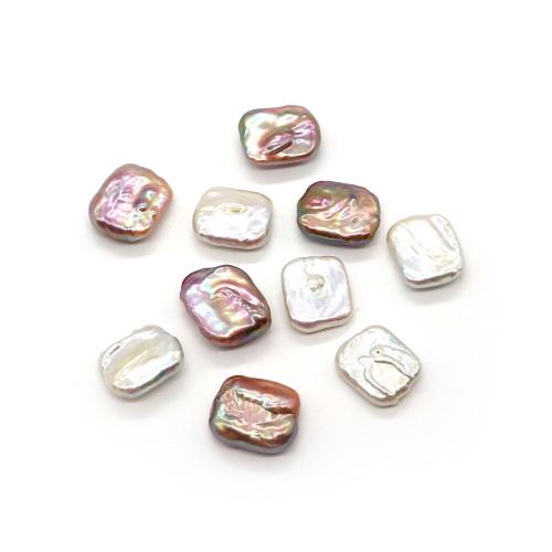 No Hole Cultured Freshwater Pearl Beads, Rectangle, DIY 