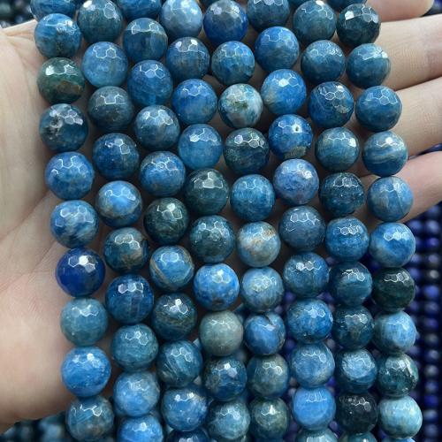 Apatite Beads, Apatites, Round, DIY blue Approx 38 cm 