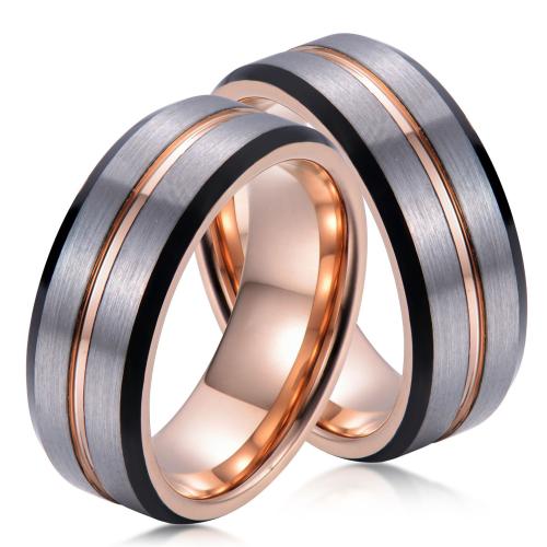 Men Tungsten Steel Ring in Bulk, plated, fashion jewelry & Unisex 8.03mm, thickness :2.4mm 