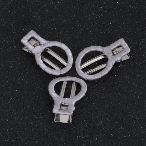Manganese Steel Hair Clip Findings, with Cloth, plated, DIY 45mm 