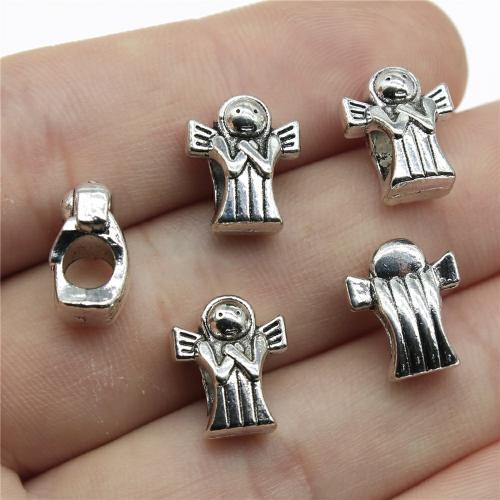 Zinc Alloy Jewelry Beads, Angel, antique silver color plated, DIY 