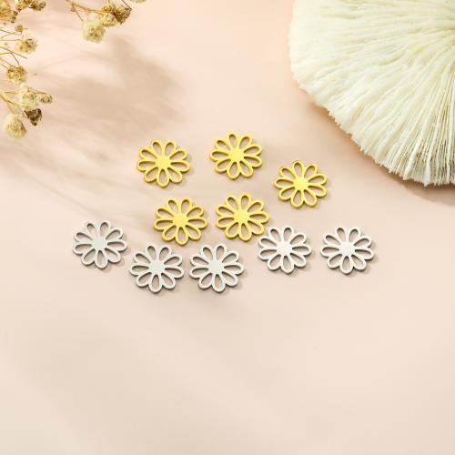 Stainless Steel Flower Pendant, 304 Stainless Steel, Vacuum Ion Plating, DIY [