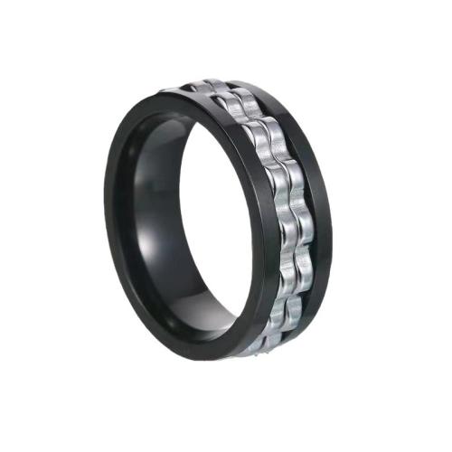 Titanium Steel Finger Ring, plated & for man 