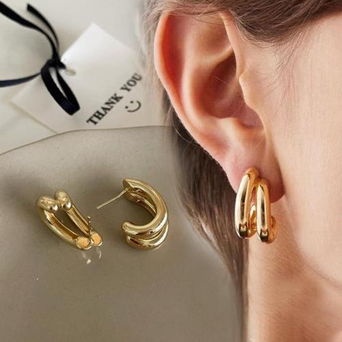 Zinc Alloy Stud Earring, fashion jewelry & for woman 20mm 