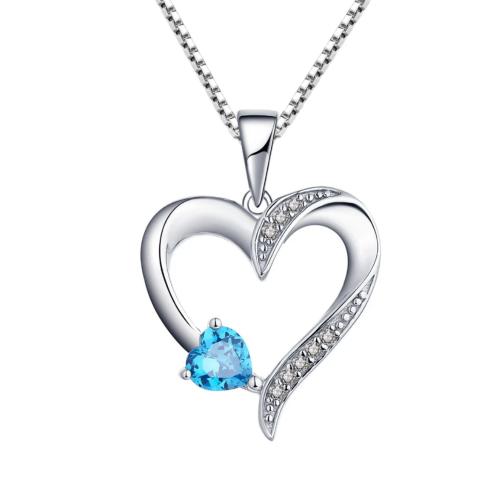 Cubic Zirconia Micro Pave Sterling Silver Necklace, 925 Sterling Silver, plated, micro pave cubic zirconia & for woman Approx 41-50 cm 