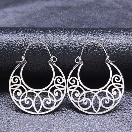 Stainless Steel Leverback Earring, 304 Stainless Steel, polished, fashion jewelry & for woman, silver color 