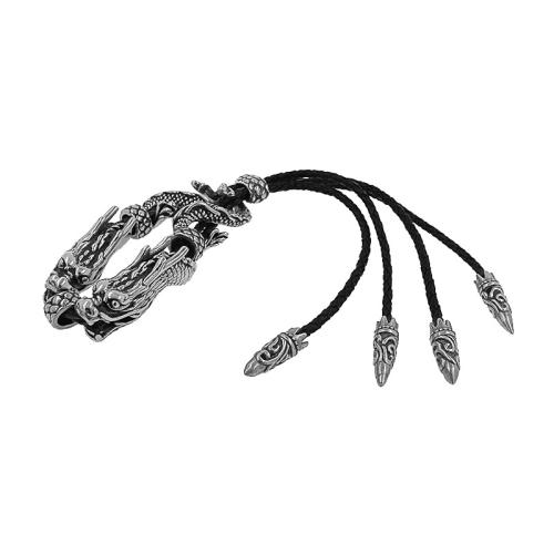 Stainless Steel Chain Bracelets, 304 Stainless Steel, with leather cord, Vacuum Ion Plating, Unisex 
