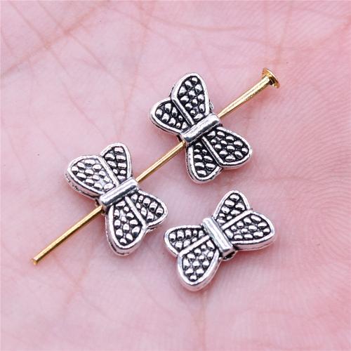 Zinklegierung Tier Anhänger, Schmetterling, antik silberfarben plattiert, DIY, 11x7mm, verkauft von PC