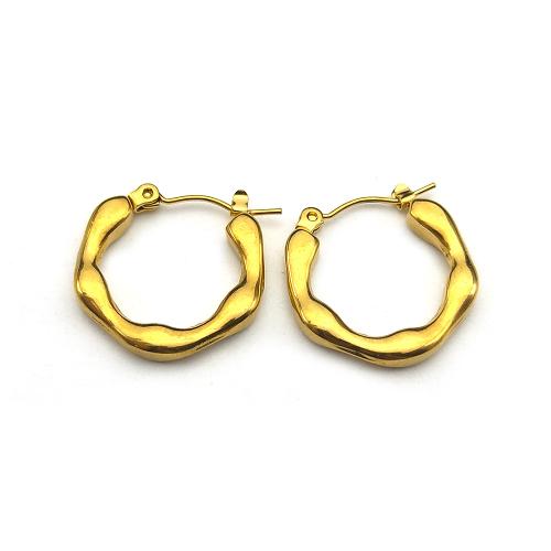 Stainless Steel Leverback Earring, 304 Stainless Steel, fashion jewelry & for woman, golden 